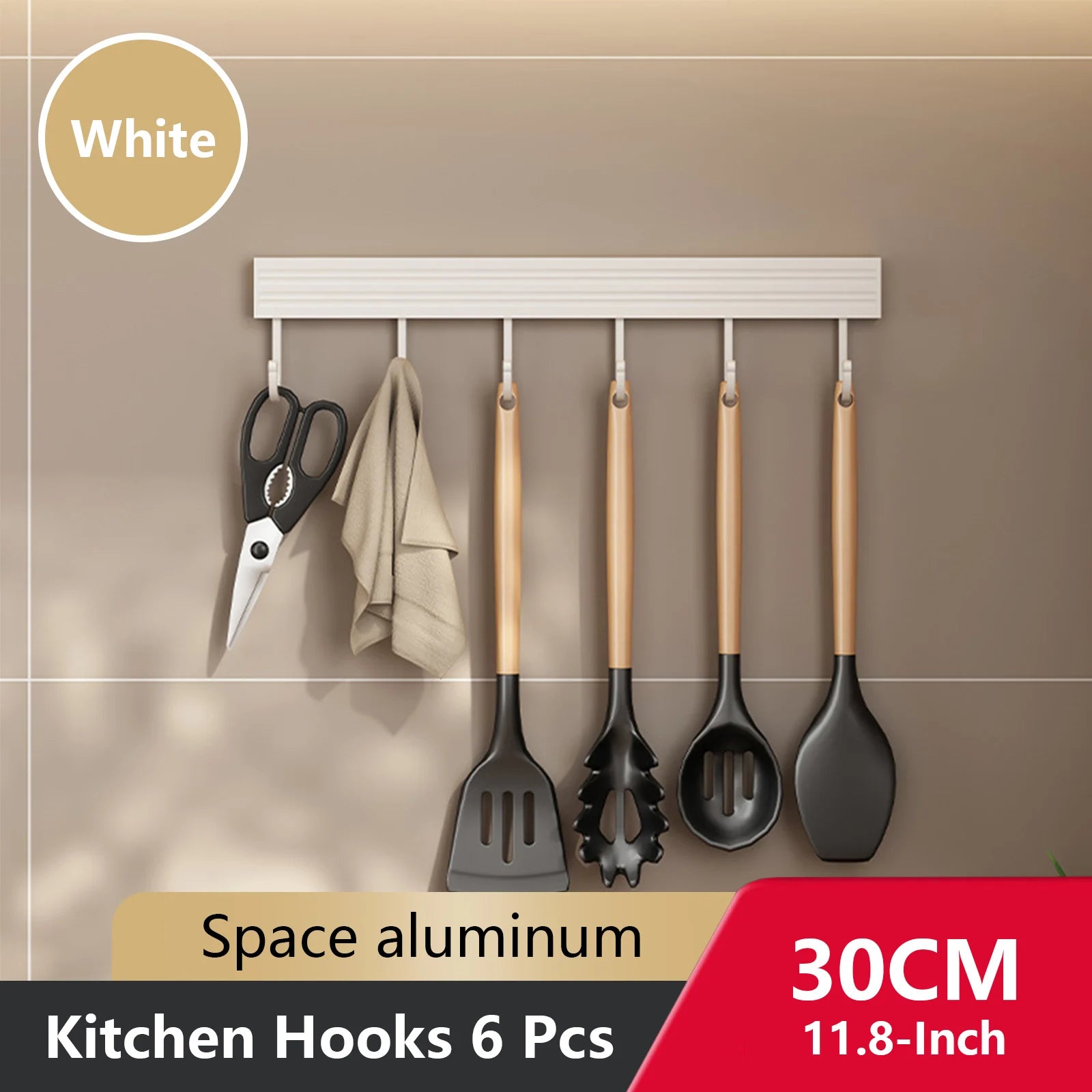 Wall Mounted Kitchen Hook Rack