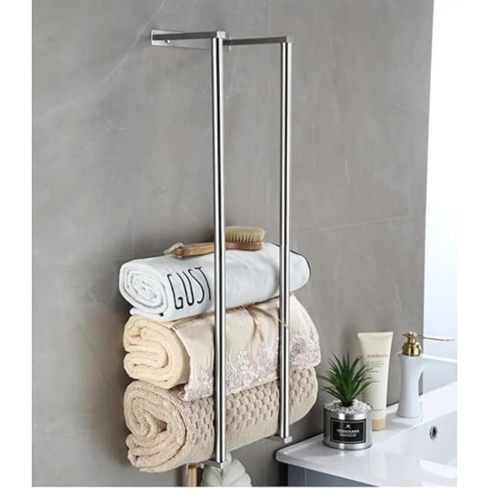 Bathroom Towel Rack for Rolled Towels Wall Mounted