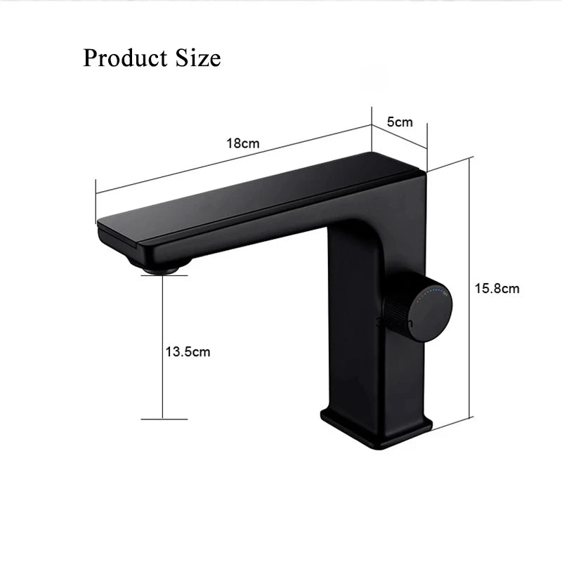 Digital Display Bathroom Basin Faucet Intelligent LED