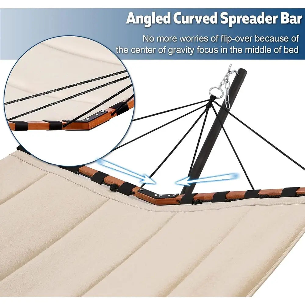 Double Hammock with Stand, 55x79, 450 lbs Capacity