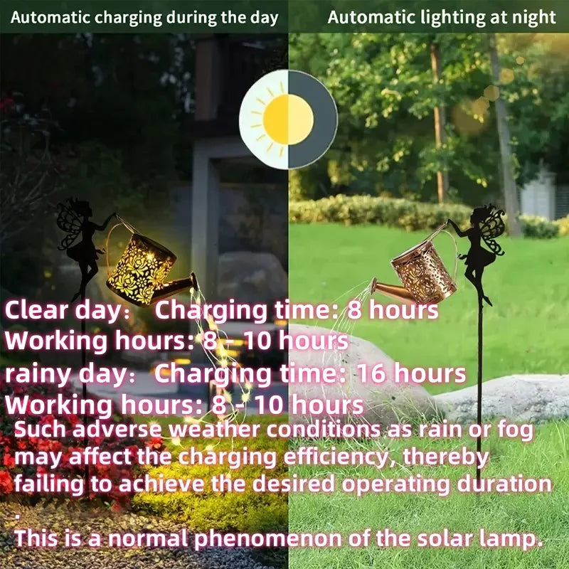 Enchanted Iron Solar Fairy Lamp