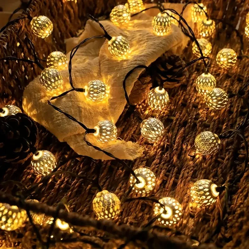 Moroccan Ball String Light-50/30/20 LED Fairy Light