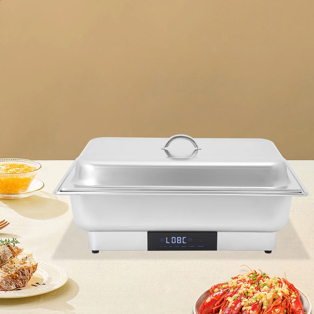 9L Electric Chafing Dish Buffet Set 1/2/3 Compartment Food Warmer with Digital Display Temperature Control