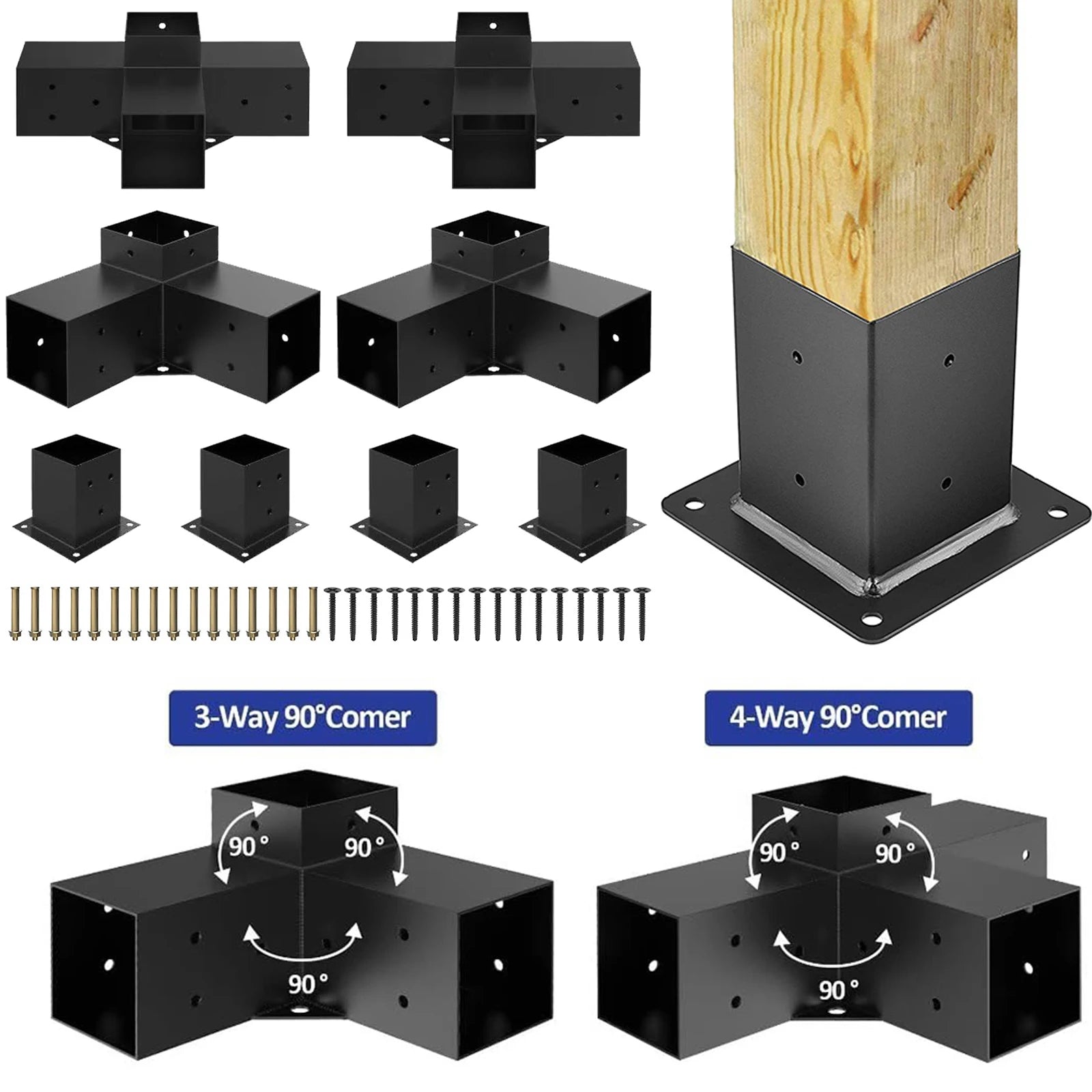 Outdoor Pergola Hardware Kits Includes Screws for Gardens Pergolas