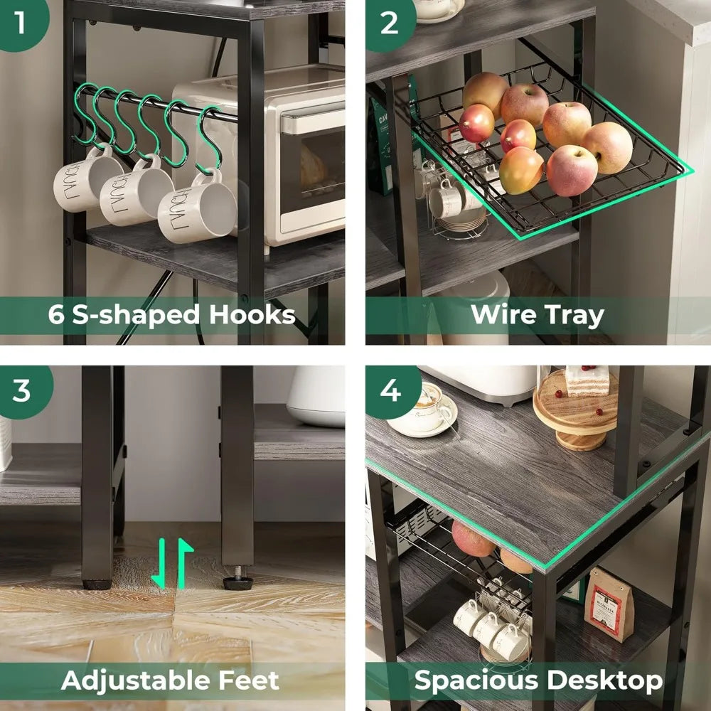 Bakers Rack with Power Outlet