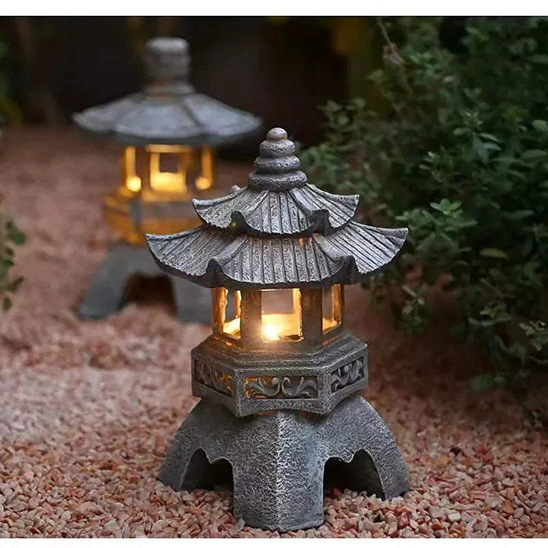 Solar Powered Japanese Pagoda Lantern