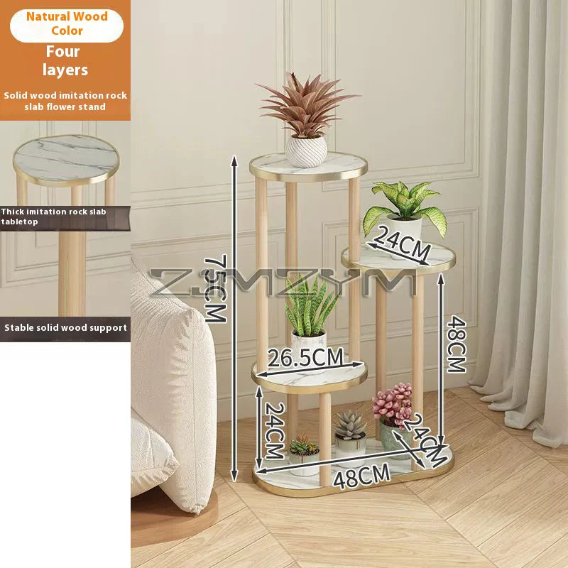 Plant Stand Stand, Wooded Storage Shelf 4/5/6 Tier Flower Shelf