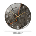 3D Acrylic Black Gold Marble Pattern Wall Clock Metal Silent Clock Mechanism