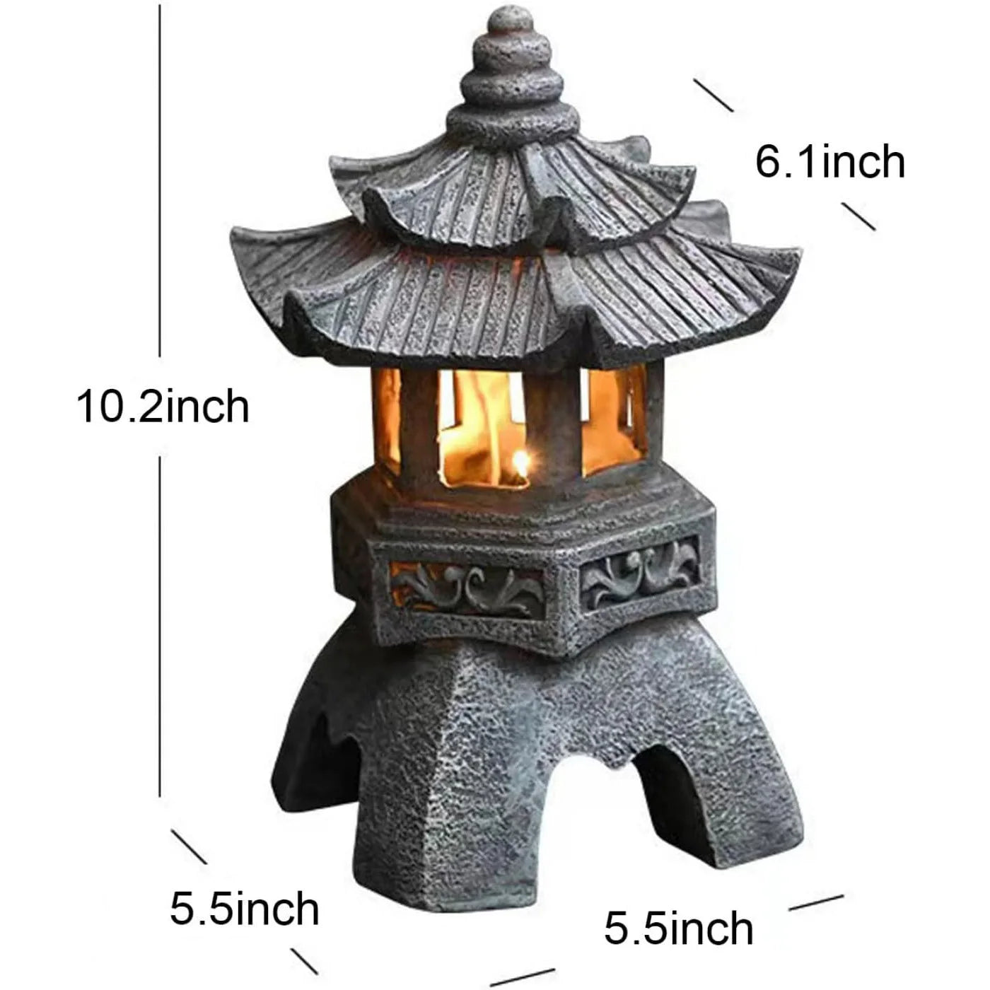 Solar Powered Japanese Pagoda Lantern