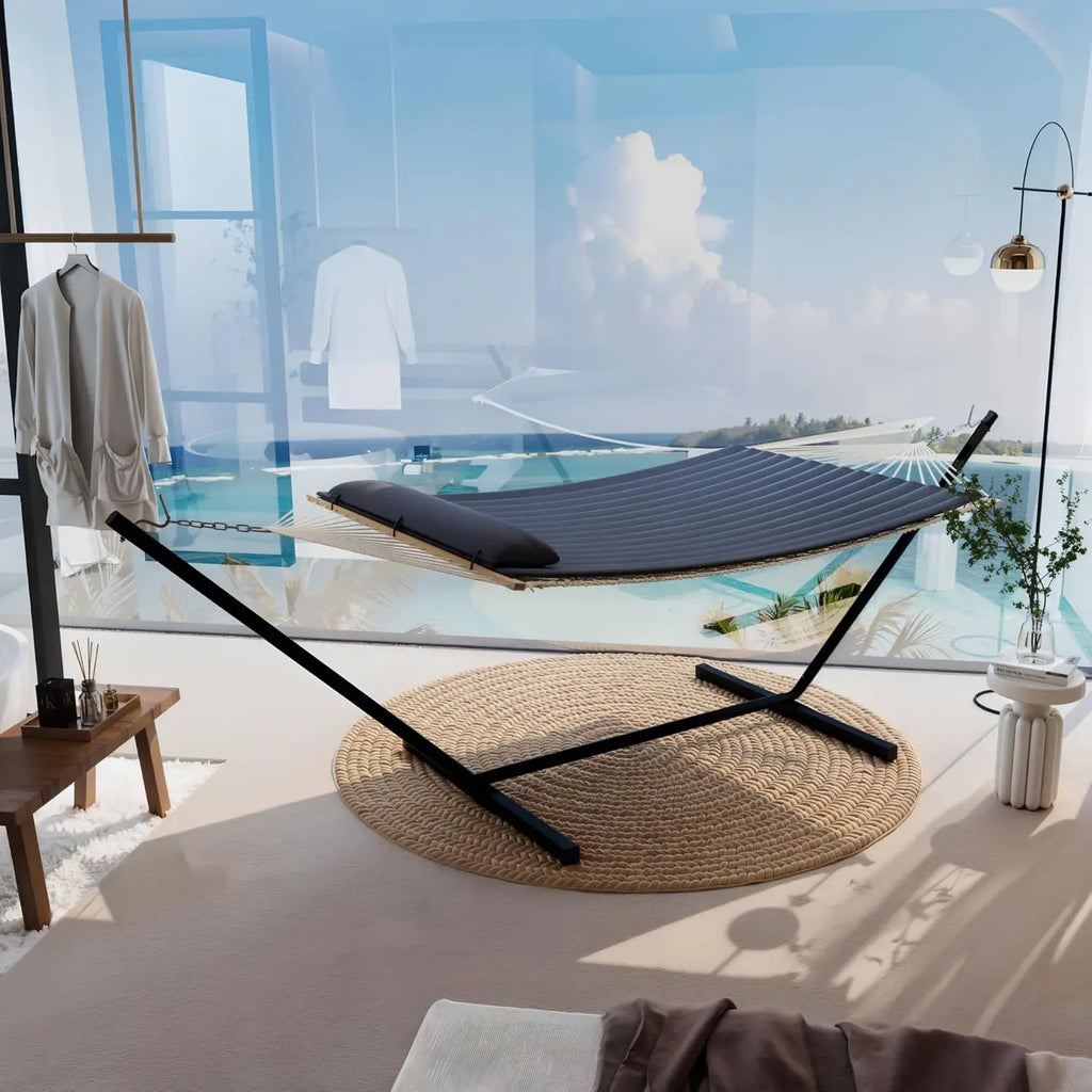 2 Person Heavy Duty Double Hammock with Stand