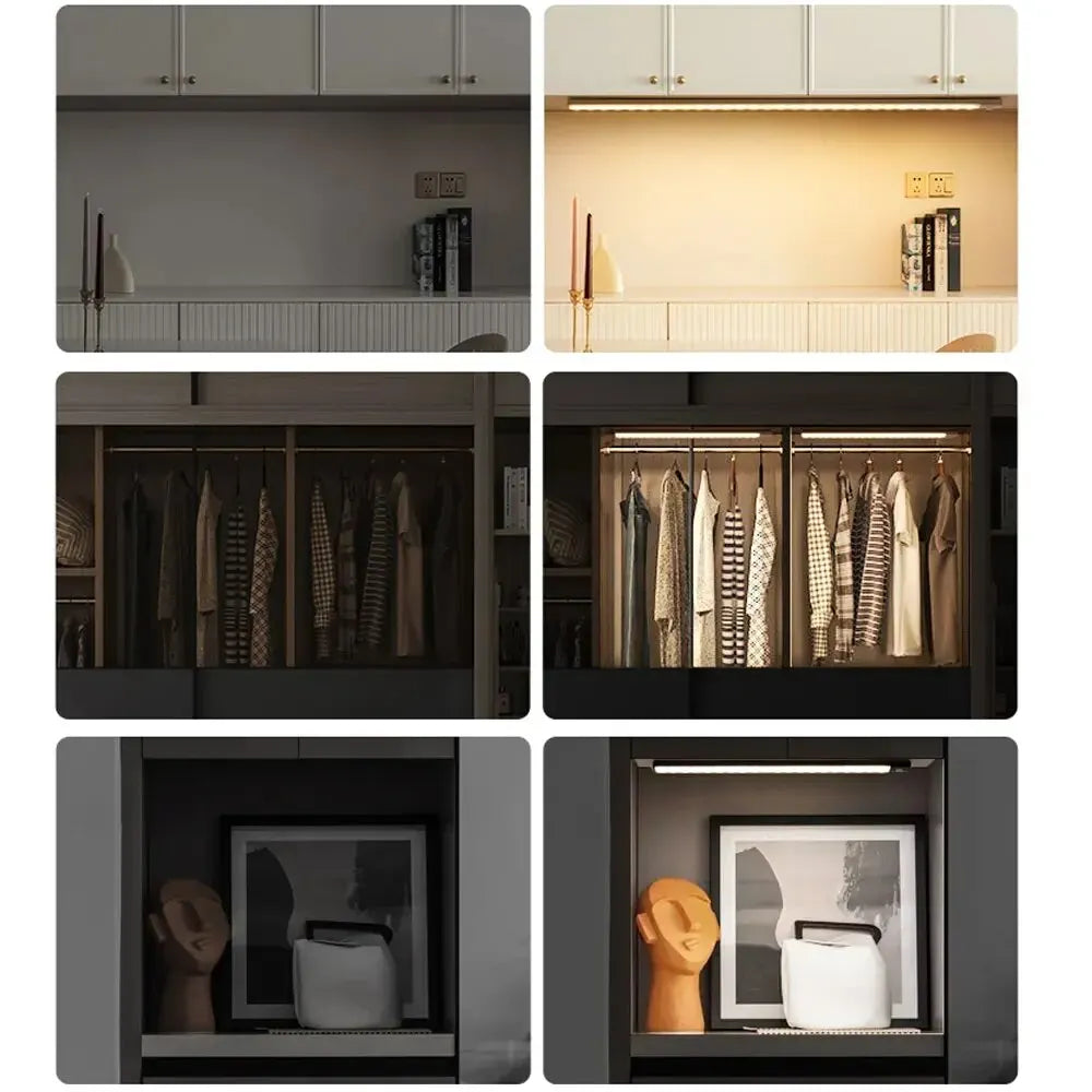 LED Cabinet Light USB Type-C Rechargeable Motion Sensor Led Lamp