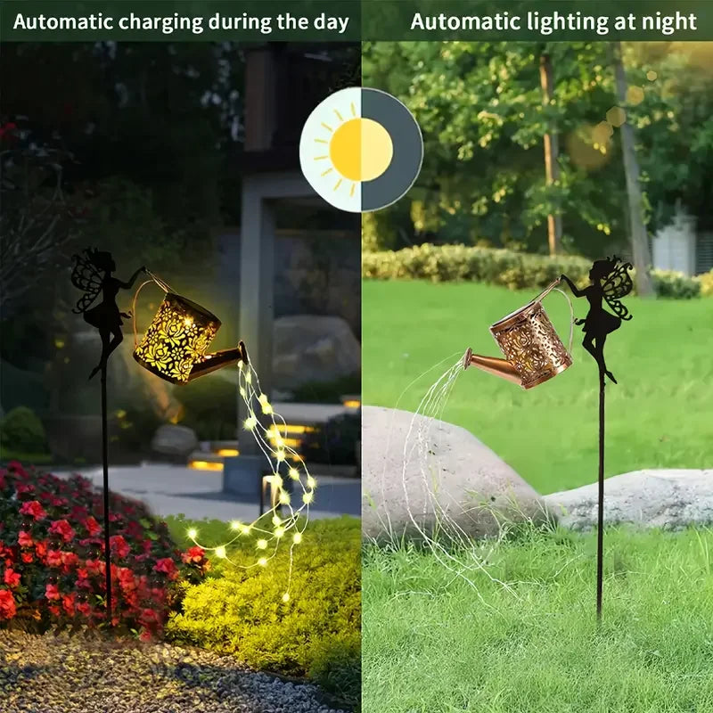 Solar Fairy Watering Can Lights