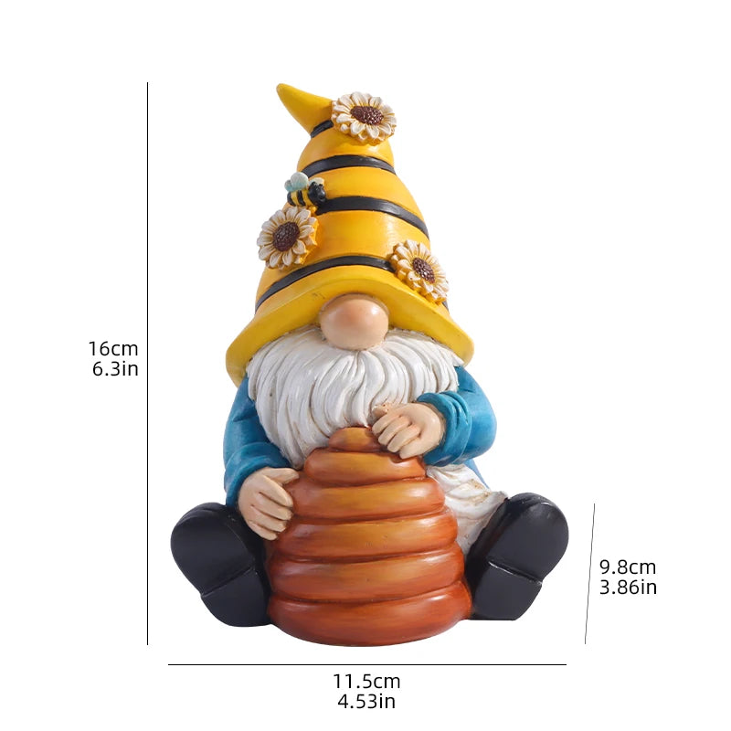 Harvest Festival Fairy Holding Honey Sculpture, Creative Festival Resin Craft, Home Decor Ornament