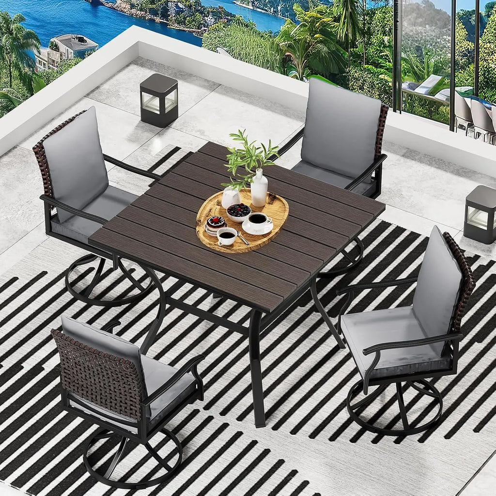 5 Piece Outdoor Patio Bistro Furniture Set
