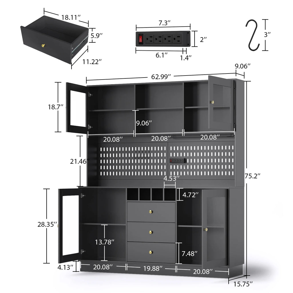 Pantry Cabinet, Kitchen Storage Cabinet