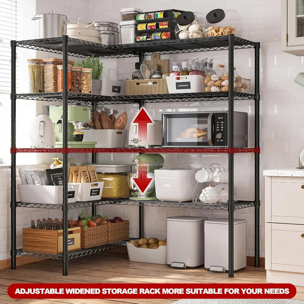 5 Tier Storage Shelves 1400LBS Wire Shelving Unit