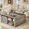 31.5" Lift Top Coffee Table with Storage, Farmhouse Coffee Table