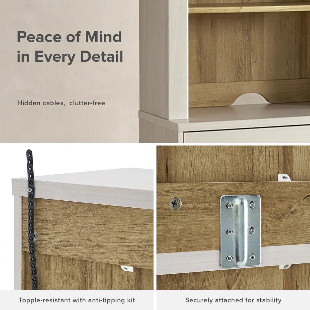 Storage Cabinet with Hutch