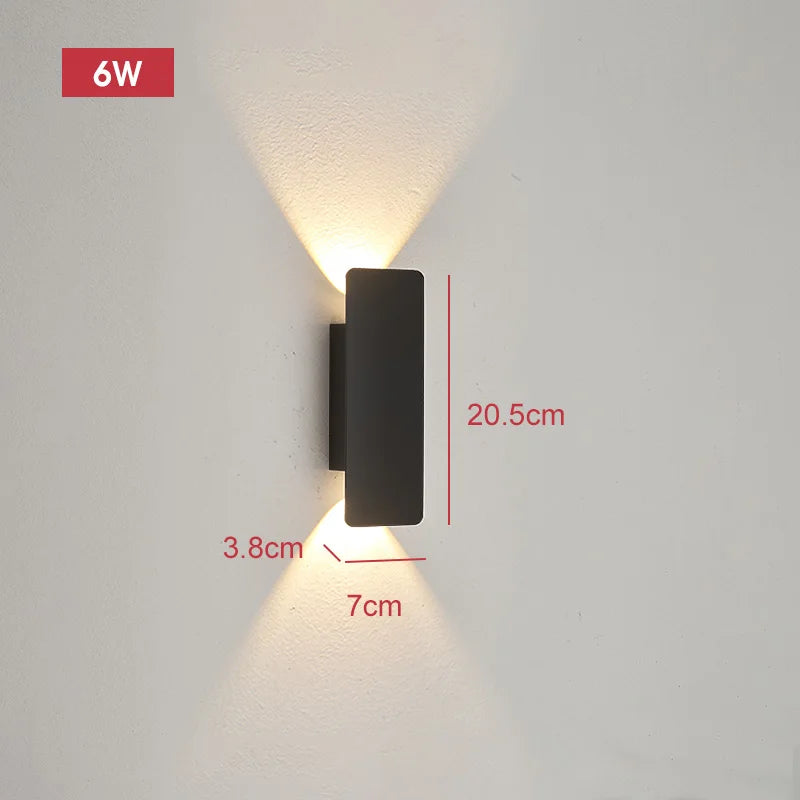 Modern Led Waterproof Outdoor Up Down Wall Lamp IP65 Aluminum 18w LED Wall Light Indoor Decorated Wall Sconce