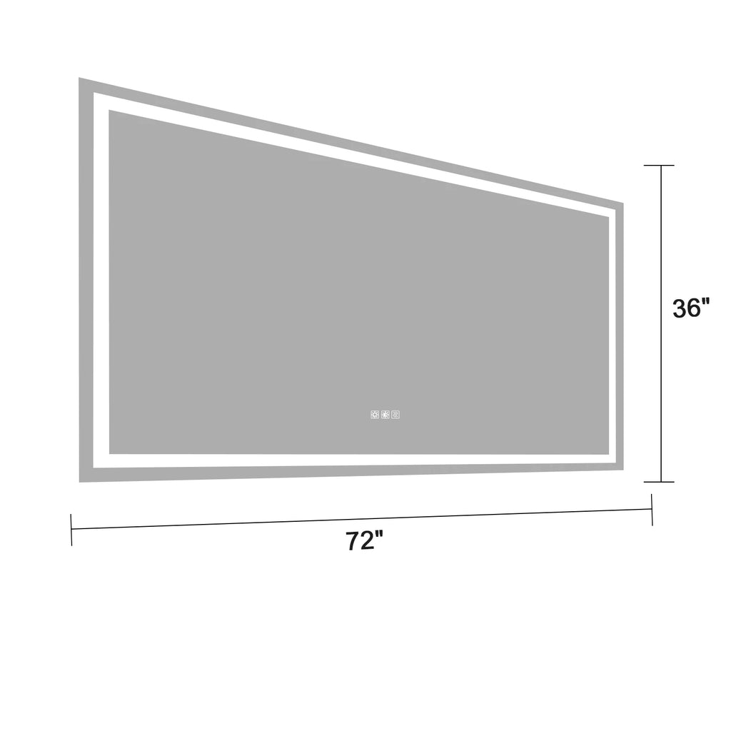 LED Bathroom Mirror with Anti-Fog and Touch Sensor