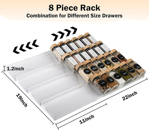 24-Piece Glass Spice Jars with Bamboo Lids