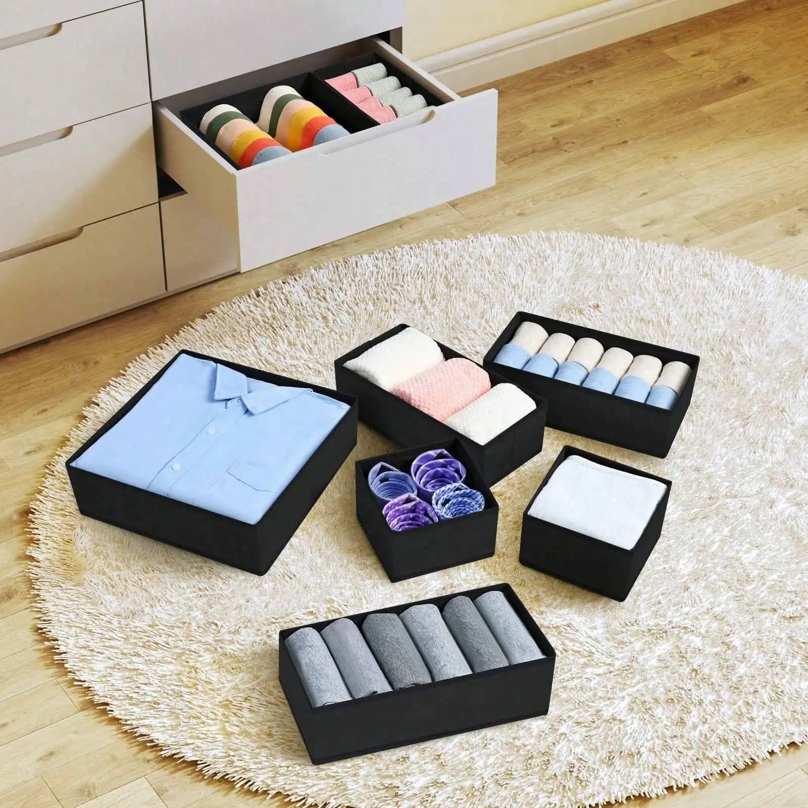 Minimalist Foldable Fabric Storage Box Organizer