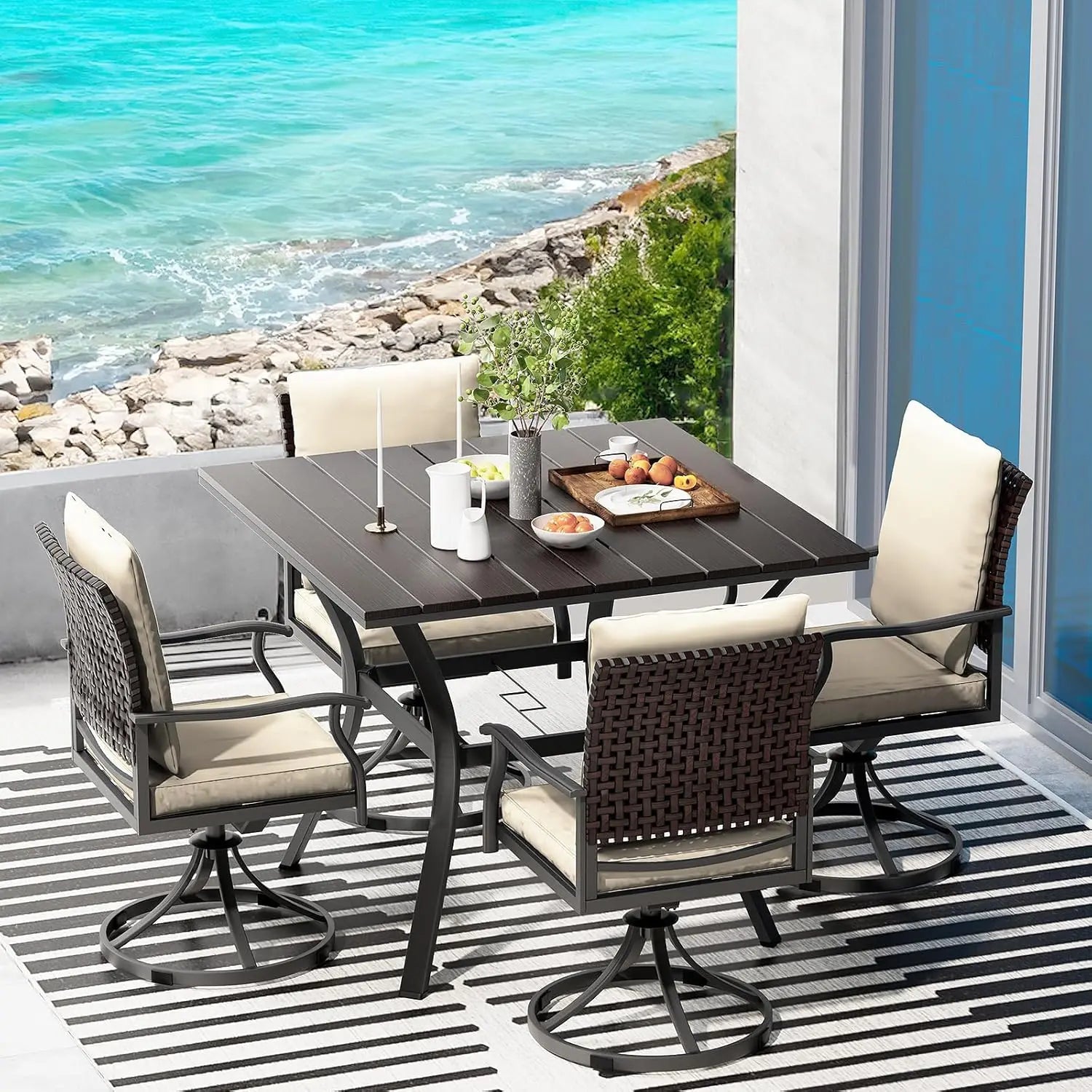 5 Piece Outdoor Patio Bistro Furniture Set