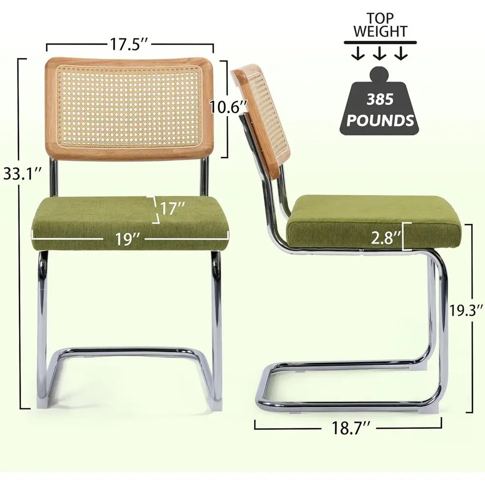 Dining Chairs Set of 4, Modern Rattan Kitchen Chairs, Mid Century Modern Design
