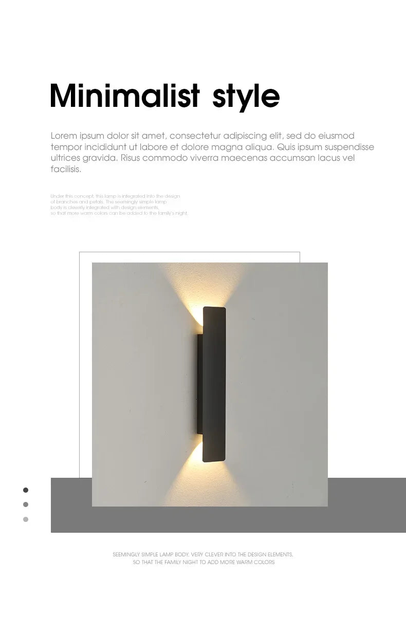 Modern Led Waterproof Outdoor Up Down Wall Lamp IP65 Aluminum 18w LED Wall Light Indoor Decorated Wall Sconce