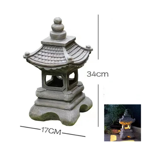 Solar Powered Japanese Pagoda Lantern