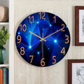 Round Glass Decorative Wall Clock Non Ticking