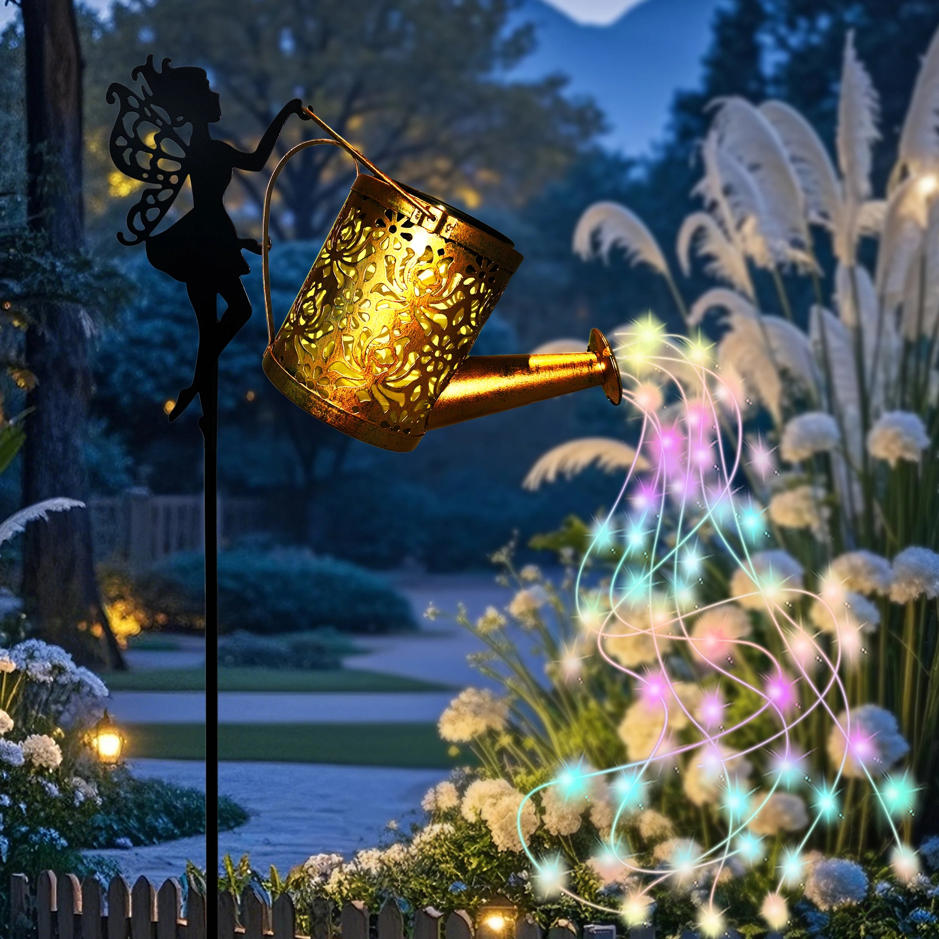 Enchanted Iron Solar Fairy Lamp