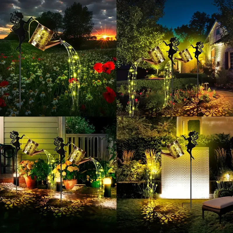 Solar Fairy Watering Can Lights