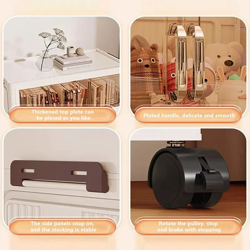 45/55/65cm Length Multifunction Folding Storage Cabinet